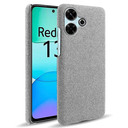 For Xiaomi Redmi 13 4G Case Cloth Texture Anti-Scratch Protective PC Phone Cover