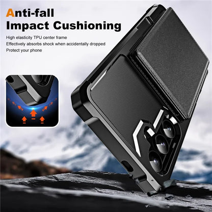 For Samsung Galaxy A55 5G Case Card Slot Kickstand Leather+TPU Reinforced Corner Phone Cover