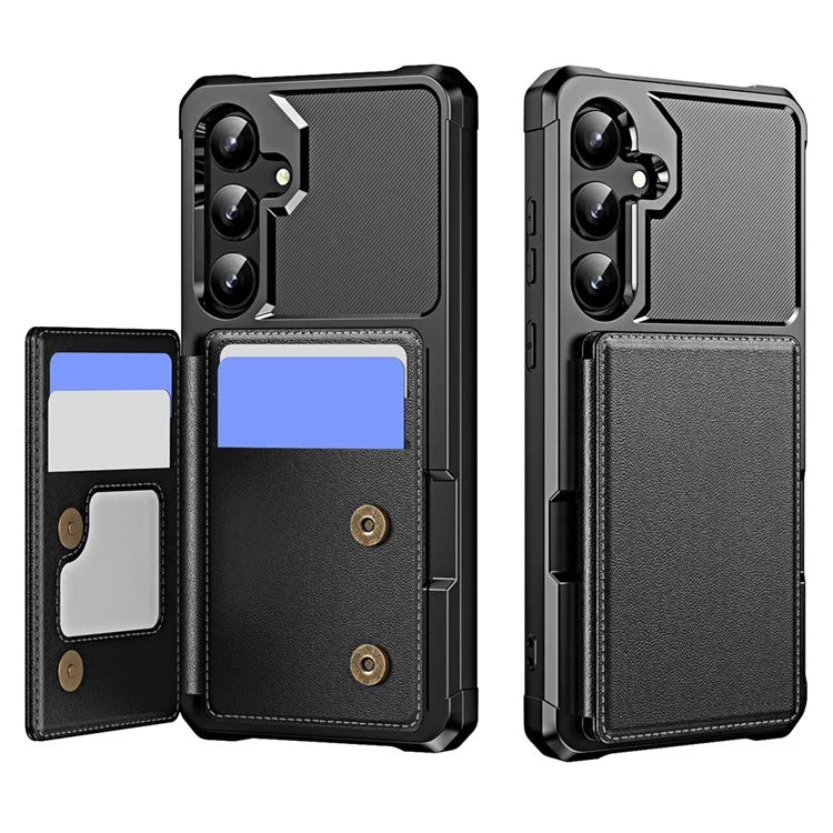 For Samsung Galaxy A35 5G Case Card Slot Kickstand Leather+TPU Reinforced Corner Phone Cover