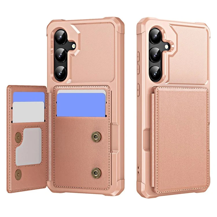 For Samsung Galaxy A35 5G Case Card Slot Kickstand Leather+TPU Reinforced Corner Phone Cover