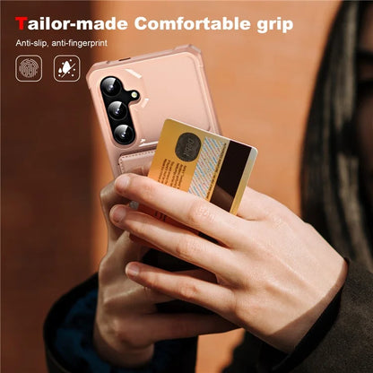 For Samsung Galaxy A35 5G Case Card Slot Kickstand Leather+TPU Reinforced Corner Phone Cover