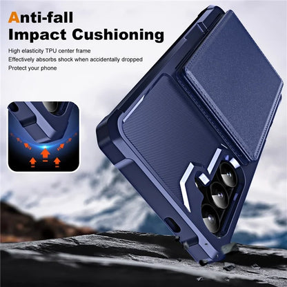 For Samsung Galaxy A35 5G Case Card Slot Kickstand Leather+TPU Reinforced Corner Phone Cover
