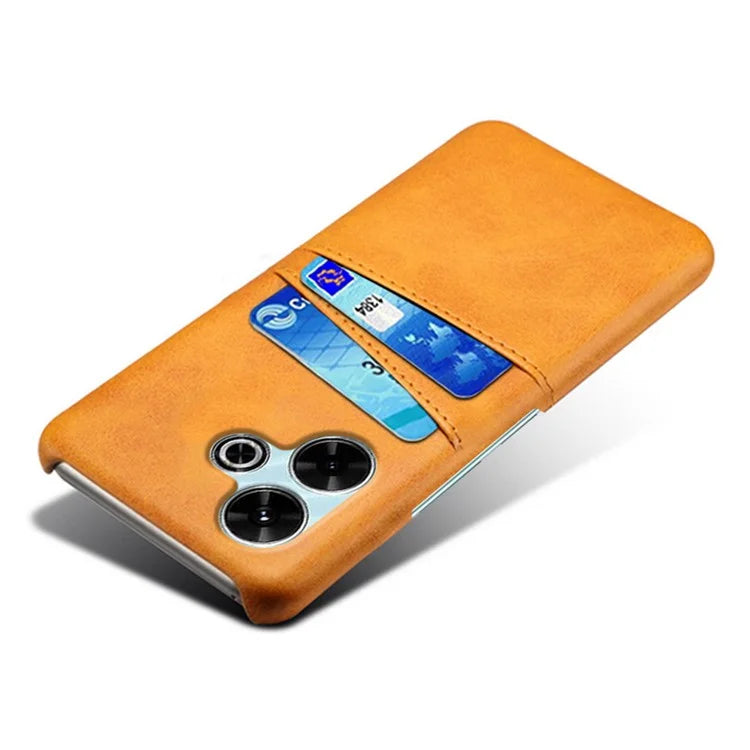 For Xiaomi Redmi 13 4G Case Dual Card Slots PU Leather + Hard PC Phone Cover