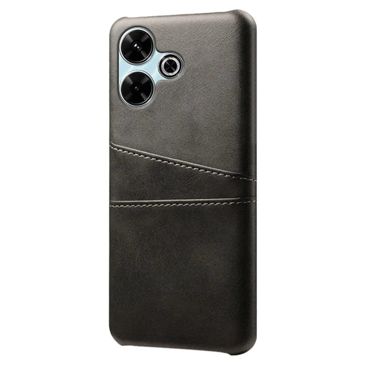 For Xiaomi Redmi 13 4G Case Dual Card Slots PU Leather + Hard PC Phone Cover