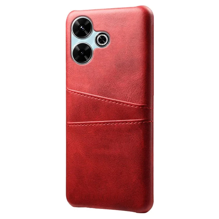 For Xiaomi Redmi 13 4G Case Dual Card Slots PU Leather + Hard PC Phone Cover