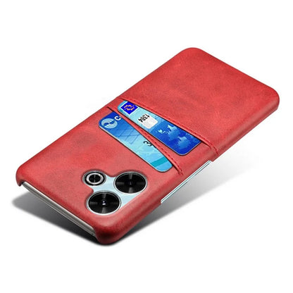 For Xiaomi Redmi 13 4G Case Dual Card Slots PU Leather + Hard PC Phone Cover