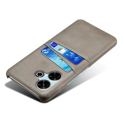 For Xiaomi Redmi 13 4G Case Dual Card Slots PU Leather + Hard PC Phone Cover
