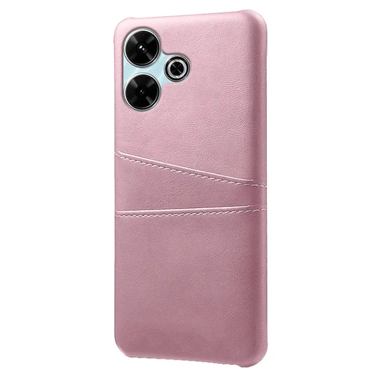 For Xiaomi Redmi 13 4G Case Dual Card Slots PU Leather + Hard PC Phone Cover