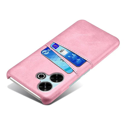 For Xiaomi Redmi 13 4G Case Dual Card Slots PU Leather + Hard PC Phone Cover