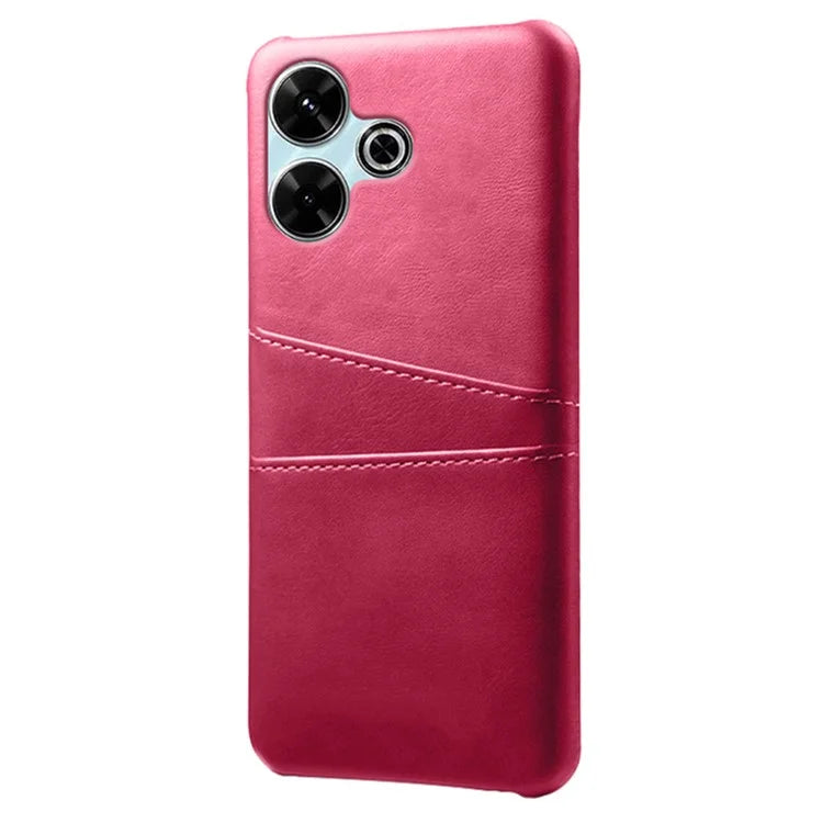 For Xiaomi Redmi 13 4G Case Dual Card Slots PU Leather + Hard PC Phone Cover