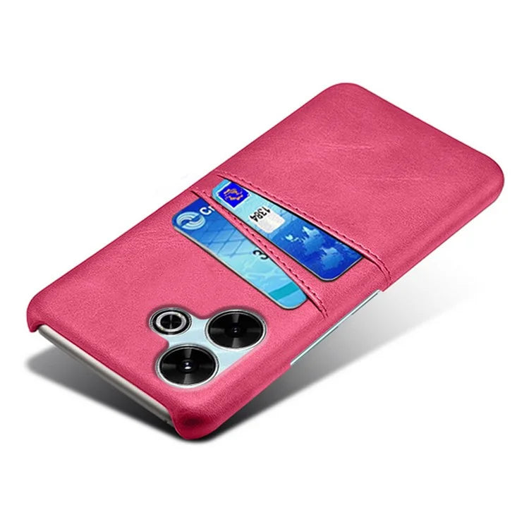 For Xiaomi Redmi 13 4G Case Dual Card Slots PU Leather + Hard PC Phone Cover