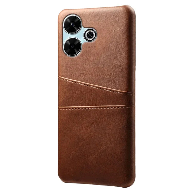 For Xiaomi Redmi 13 4G Case Dual Card Slots PU Leather + Hard PC Phone Cover