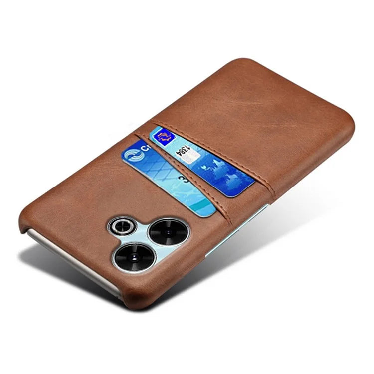 For Xiaomi Redmi 13 4G Case Dual Card Slots PU Leather + Hard PC Phone Cover