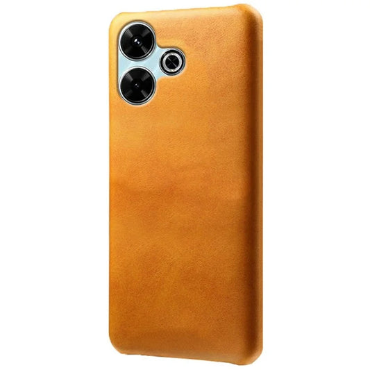 For Xiaomi Redmi 13 4G Case Calf Texture PU Leather Hard PC Protective Phone Cover