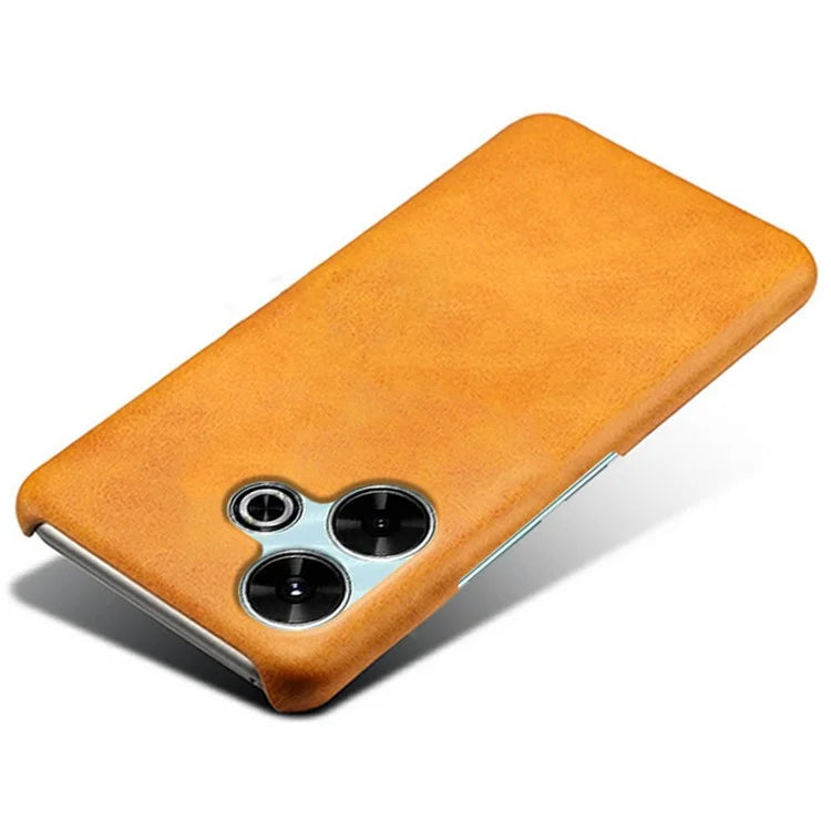 For Xiaomi Redmi 13 4G Case Calf Texture PU Leather Hard PC Protective Phone Cover