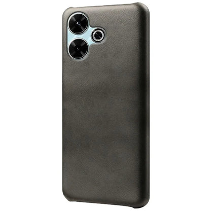 For Xiaomi Redmi 13 4G Case Calf Texture PU Leather Hard PC Protective Phone Cover