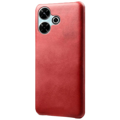 For Xiaomi Redmi 13 4G Case Calf Texture PU Leather Hard PC Protective Phone Cover
