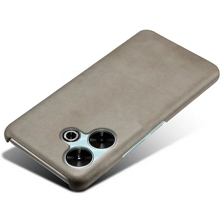 For Xiaomi Redmi 13 4G Case Calf Texture PU Leather Hard PC Protective Phone Cover