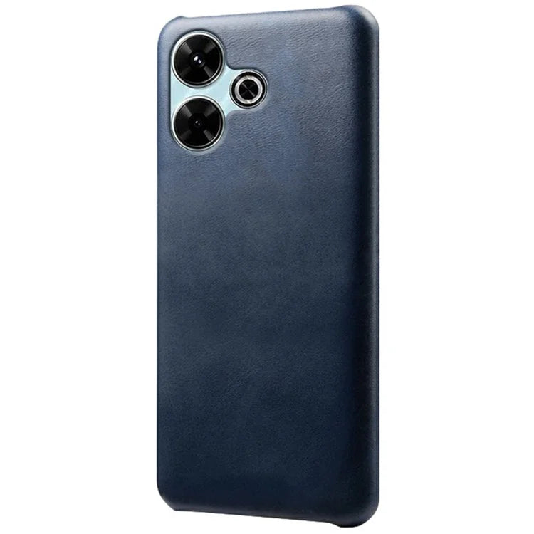 For Xiaomi Redmi 13 4G Case Calf Texture PU Leather Hard PC Protective Phone Cover