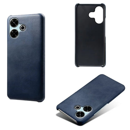 For Xiaomi Redmi 13 4G Case Calf Texture PU Leather Hard PC Protective Phone Cover