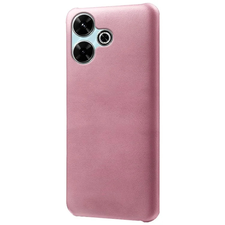 For Xiaomi Redmi 13 4G Case Calf Texture PU Leather Hard PC Protective Phone Cover