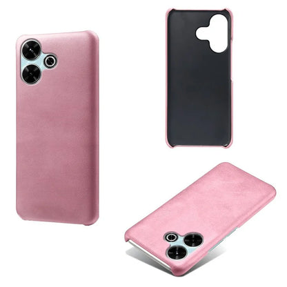 For Xiaomi Redmi 13 4G Case Calf Texture PU Leather Hard PC Protective Phone Cover