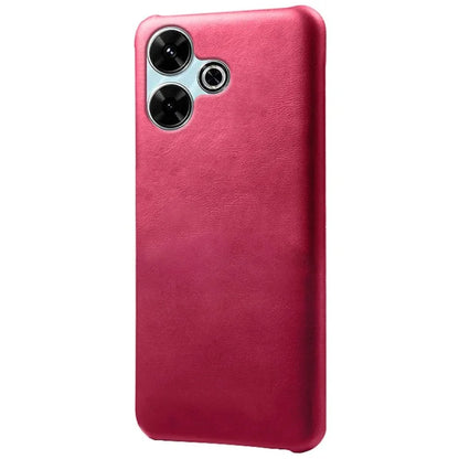 For Xiaomi Redmi 13 4G Case Calf Texture PU Leather Hard PC Protective Phone Cover