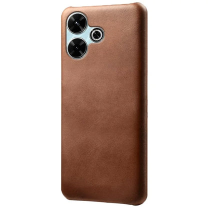 For Xiaomi Redmi 13 4G Case Calf Texture PU Leather Hard PC Protective Phone Cover