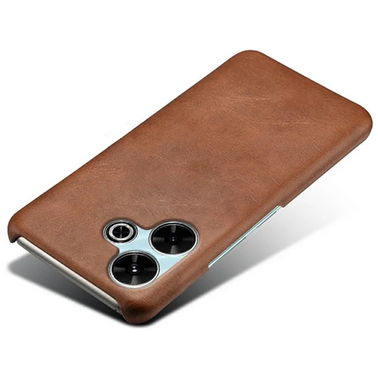 For Xiaomi Redmi 13 4G Case Calf Texture PU Leather Hard PC Protective Phone Cover