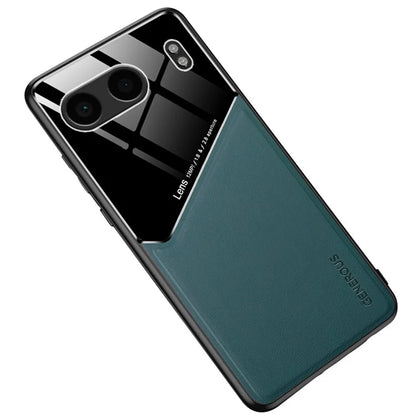For OnePlus Nord 4 Case Leather Coated PC+TPU Phone Back Cover