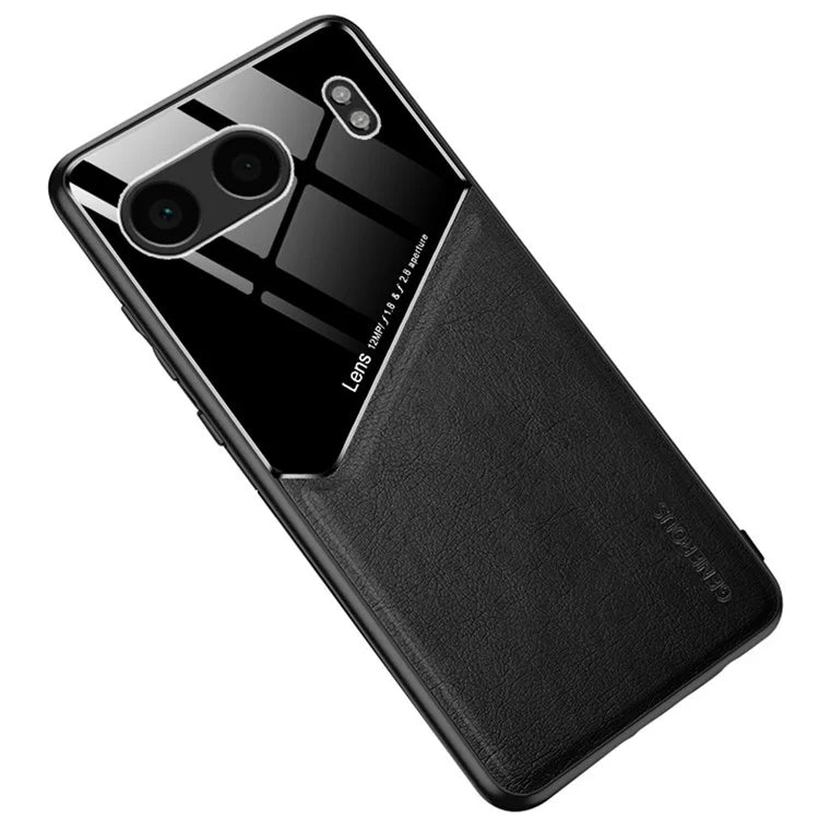 For OnePlus Nord 4 Case Leather Coated PC+TPU Phone Back Cover