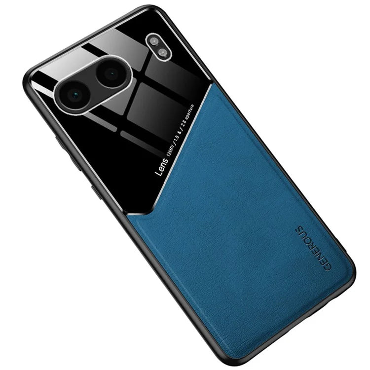 For OnePlus Nord 4 Case Leather Coated PC+TPU Phone Back Cover
