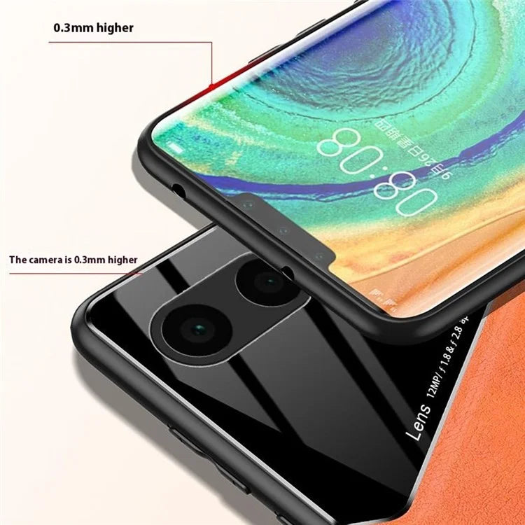 For OnePlus Nord 4 Case Leather Coated PC+TPU Phone Back Cover