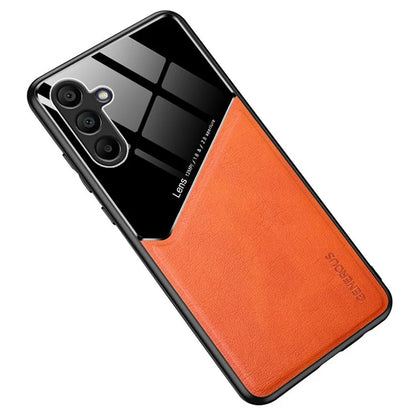 For Samsung Galaxy A16 5G Case Leather Coated PC+TPU Phone Back Cover