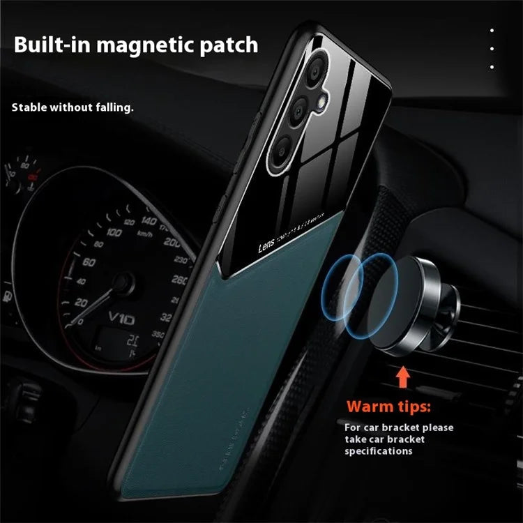 For Samsung Galaxy A16 5G Case Leather Coated PC+TPU Phone Back Cover