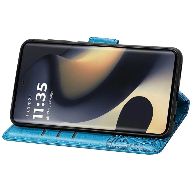 For Motorola Edge (2024) 5G Case PU Leather Wallet Phone Cover Butterfly Pattern