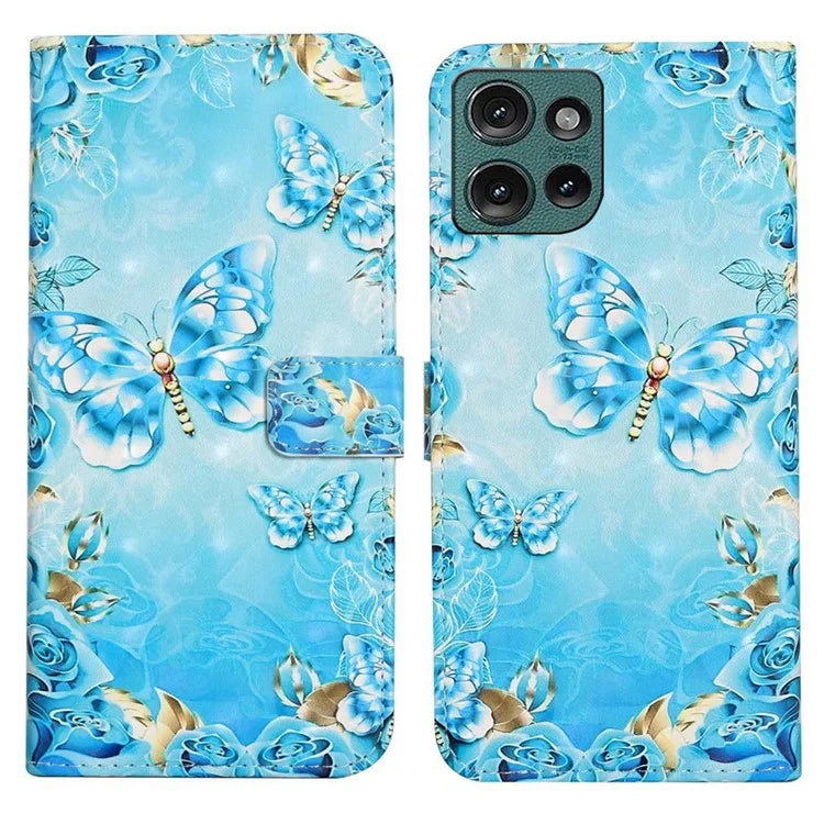 For Motorola Edge 50 5G Case 3D Creative Pattern PU Leather Stand Phone Cover