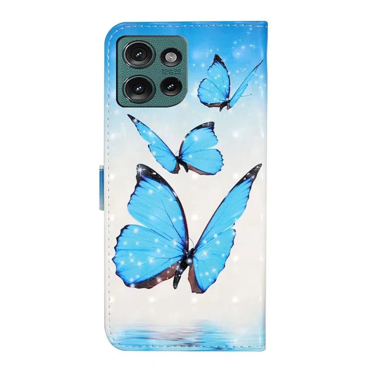 For Motorola Edge 50 5G Case 3D Creative Pattern PU Leather Stand Phone Cover