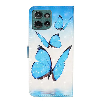 For Motorola Edge 50 5G Case 3D Creative Pattern PU Leather Stand Phone Cover