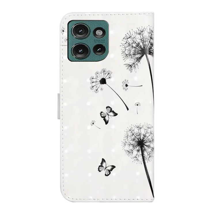 For Motorola Edge 50 5G Case 3D Creative Pattern PU Leather Stand Phone Cover
