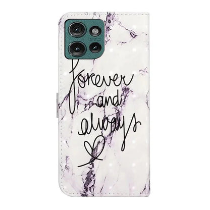 For Motorola Edge 50 5G Case 3D Creative Pattern PU Leather Stand Phone Cover
