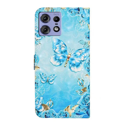 For Motorola Edge 50 Pro 5G Case 3D Creative Pattern PU Leather Stand Phone Cover