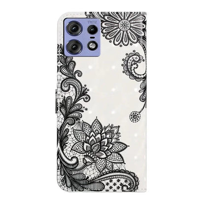 For Motorola Edge 50 Pro 5G Case 3D Creative Pattern PU Leather Stand Phone Cover