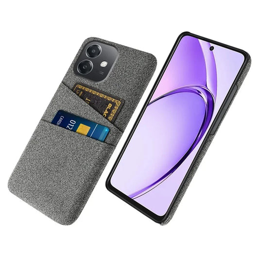 For Oppo A3x 5G (India) Case Cloth + Hard PC Phone Cover with Dual Card Slots