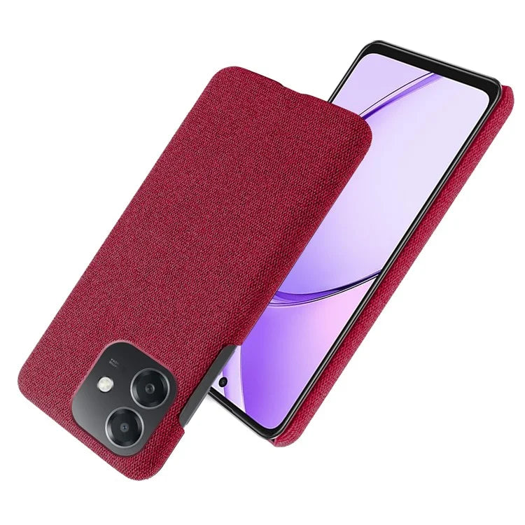 For Oppo A3x 5G (India) Case Cloth Texture Anti-Scratch Protective PC Phone Cover