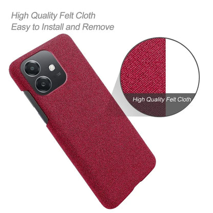 For Oppo A3x 5G (India) Case Cloth Texture Anti-Scratch Protective PC Phone Cover