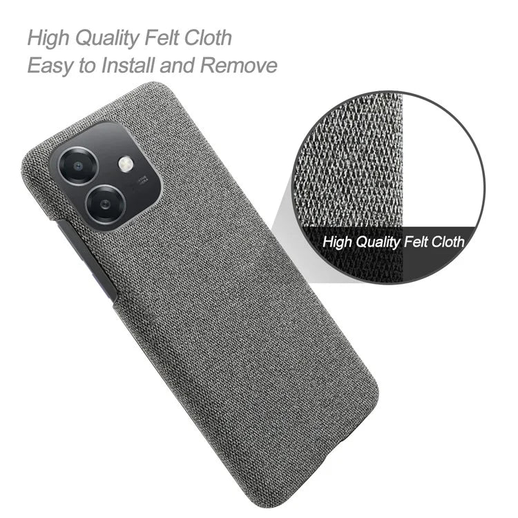 For Oppo A3x 5G (India) Case Cloth Texture Anti-Scratch Protective PC Phone Cover