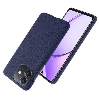 For Oppo A3x 5G (India) Case Cloth Texture Anti-Scratch Protective PC Phone Cover