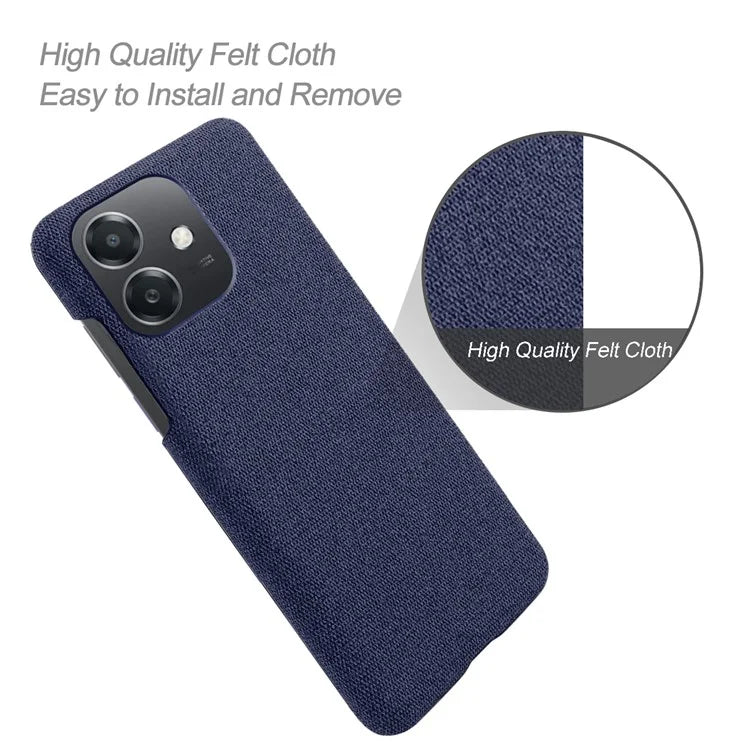 For Oppo A3x 5G (India) Case Cloth Texture Anti-Scratch Protective PC Phone Cover