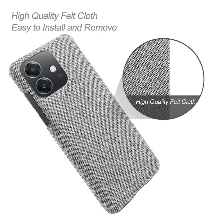 For Oppo A3x 5G (India) Case Cloth Texture Anti-Scratch Protective PC Phone Cover